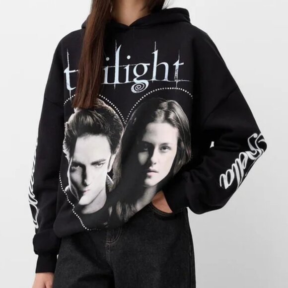 NWT Bershka Twilight Oversize Hooded Sweatshirt - Picture 2 of 7